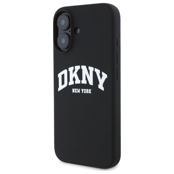 Muu telefoni lisavarustus DKNY  DKNY Silicone White Printed Logo MagSafe iPhone 16 Case - Black
