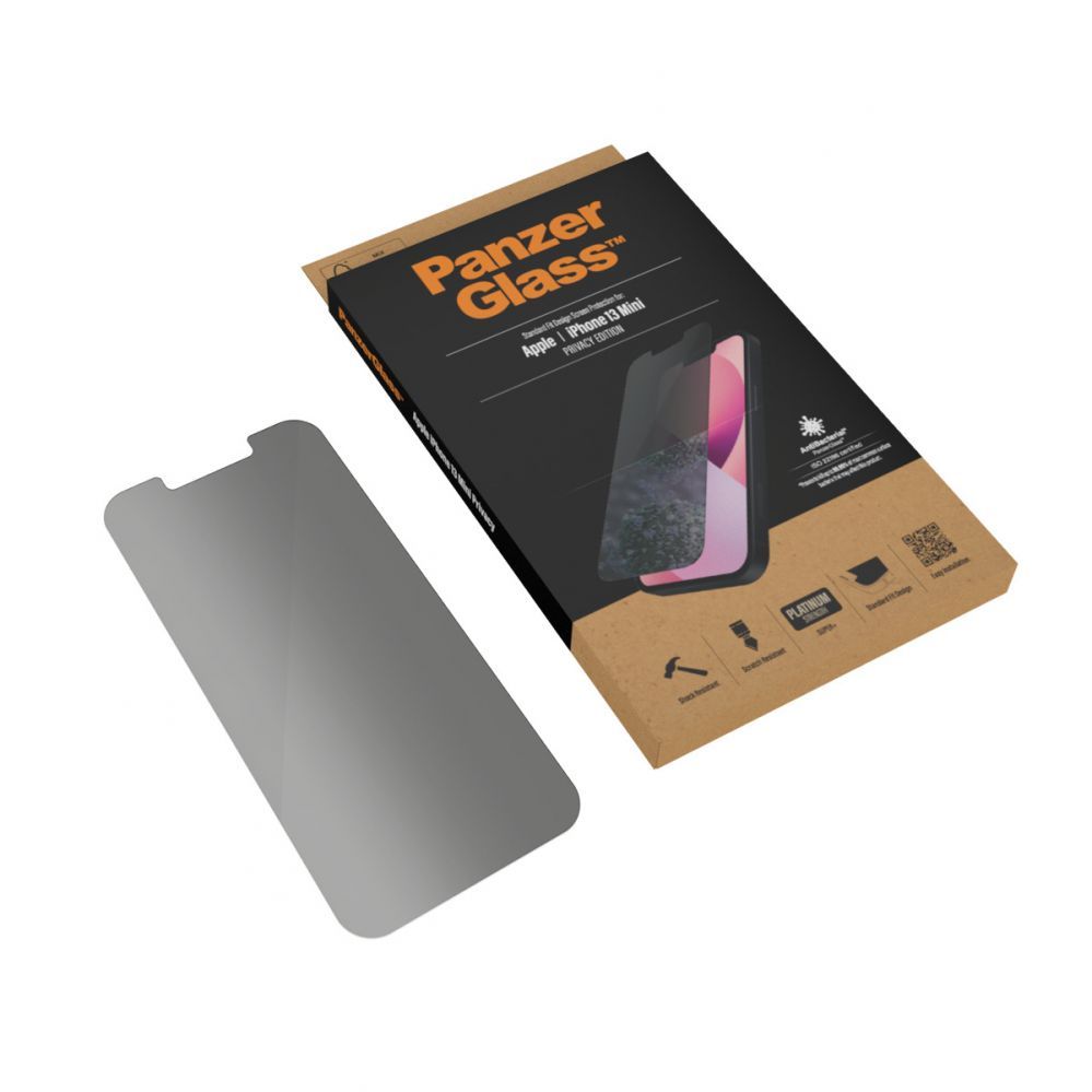 Back panel cover PanzerGlass  Apple, iPhone 13 Mini, Tempered glass, Black, Privacy Screen Protector