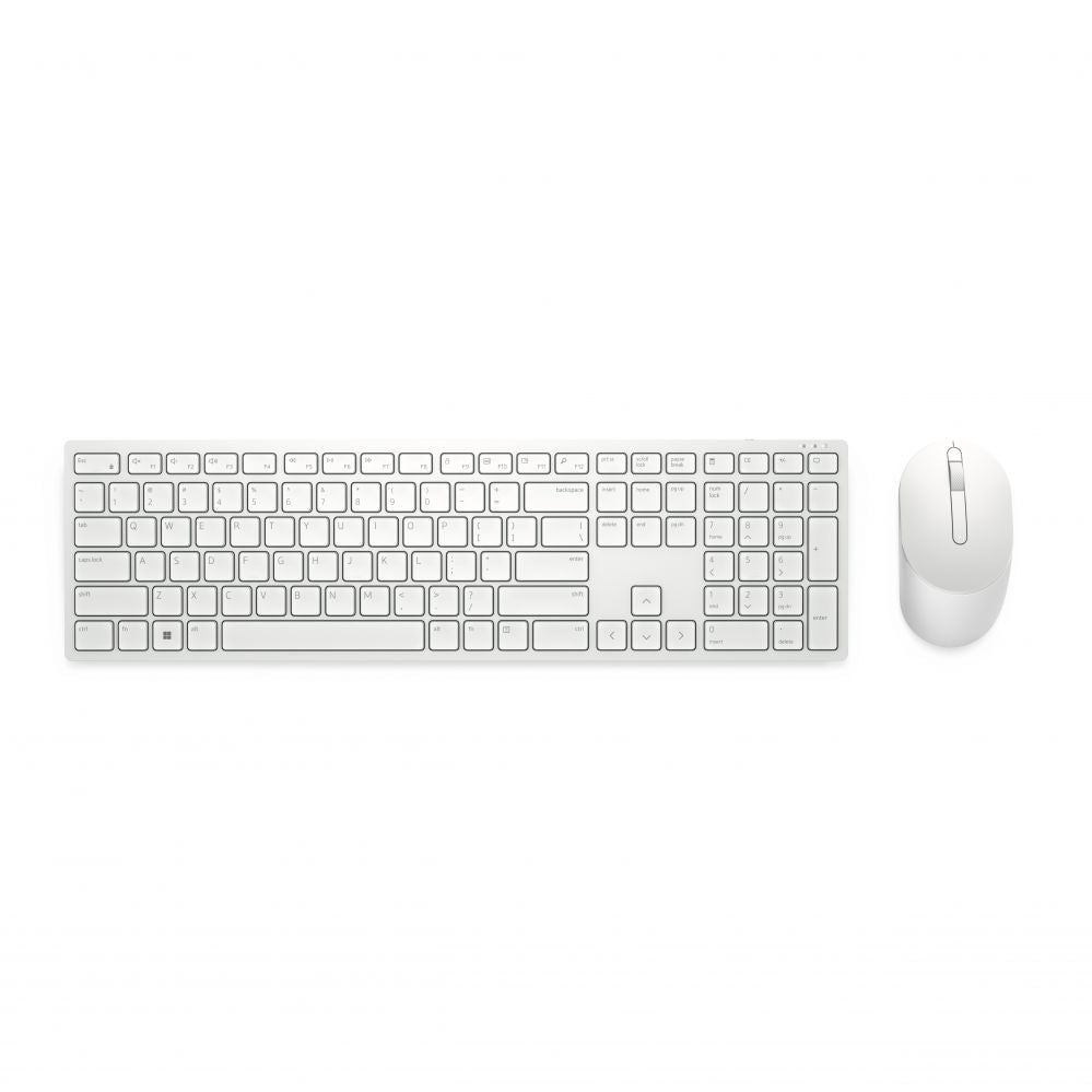 Компьютерная клавиатура Dell  Keyboard and Mouse KM5221W Pro Wireless, US, 2.4 GHz, White