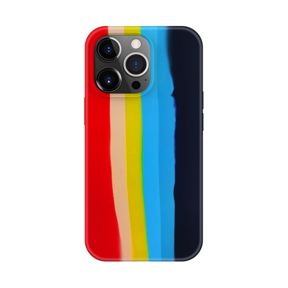 Tagakaaned Evelatus Apple iPhone 15 Pro Silicone case Multi-Colored Rainbow