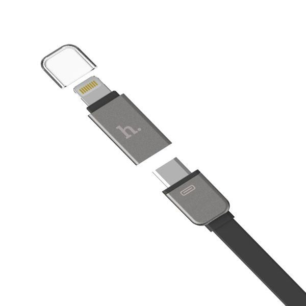 Авто зарядка Hoco Universal UCL01 Multifunction apple+micro usb Silver