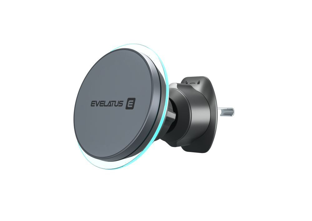 Авто держатель Evelatus  MagSafe Qi wireless charging magnet air vent mount (for Car air vent) Black