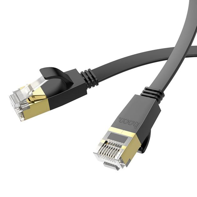 Cable Hoco  US07 General pure copper flat network cable(L=10M) Black