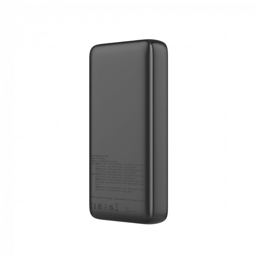Power bank Canyon  CANYON Power Bank PB-240, 25000mAh PD140W display power bank,Size160.0x82x27 mm Weight 508+-10g, Dark Grey