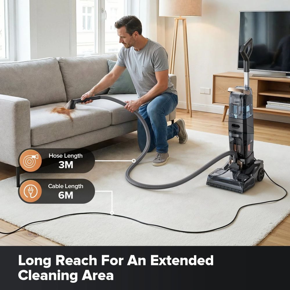 Пылесос Lubluelu  X3 Carpet Cleaner with 1000W Motor, Dual Brush System and 2-in-1 Cleaning