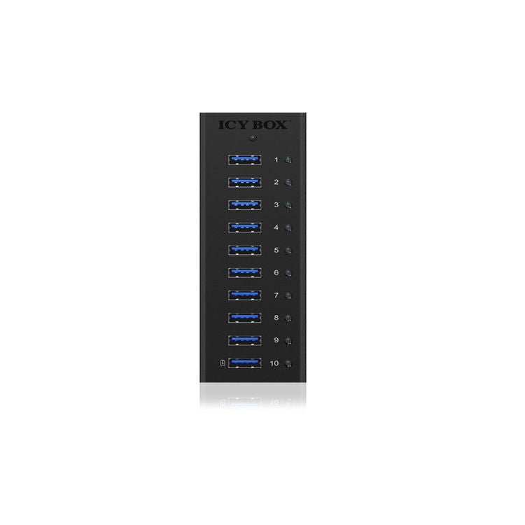 Ruuterid Raidsonic  10 port USB 3.0 Hub Icy Box IB-AC6110 Black