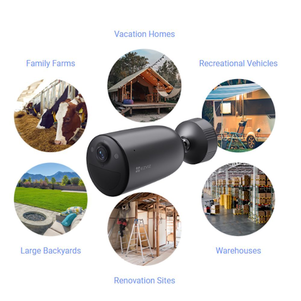 Webcam EZVIZ  Ezviz EB3 CS-EB3 4G Outdoor IP65 Smart Home Battery security Camera MicroSD / Night vision Silver