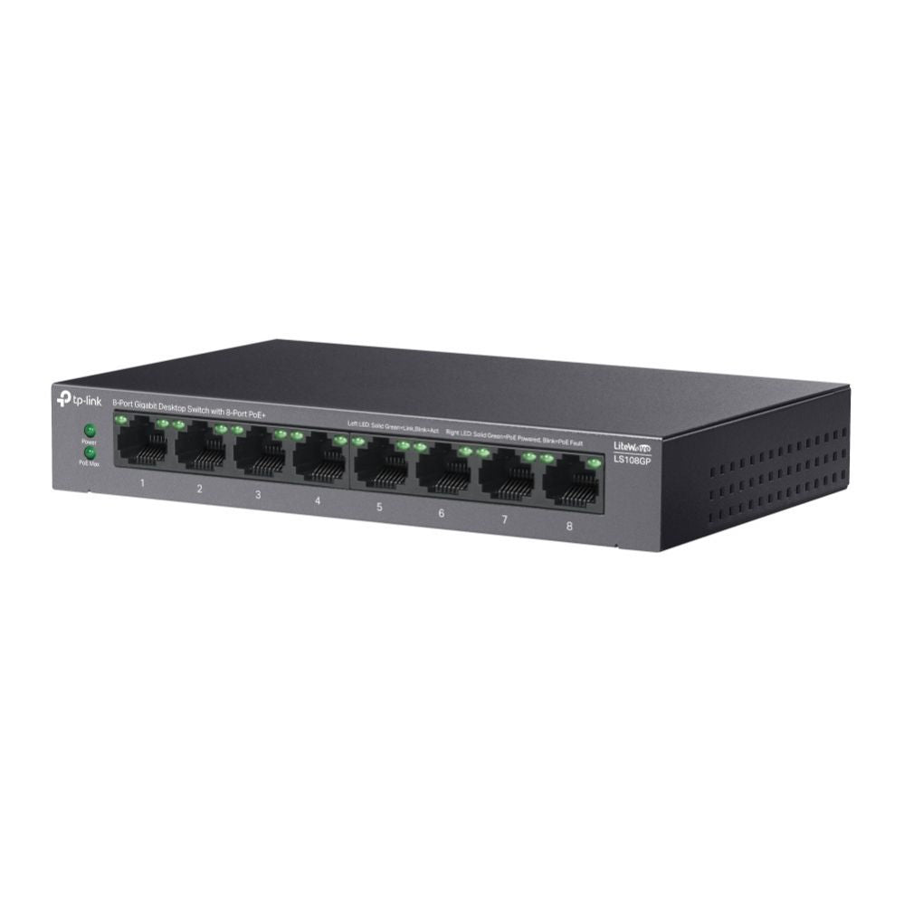 Commutator TP-Link  NET SWITCH 8PORT 8POE+/LS108GP