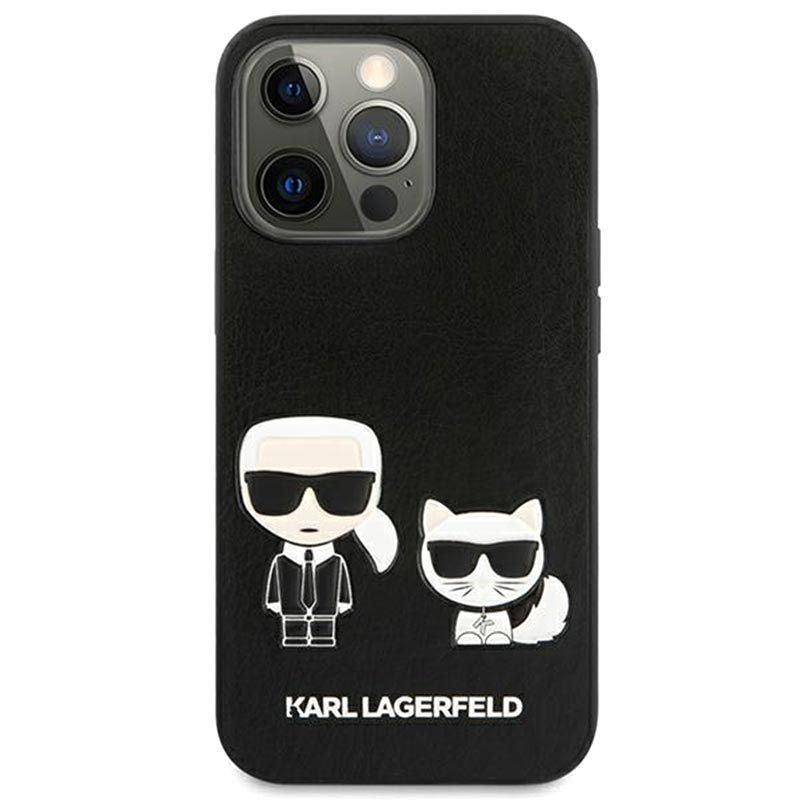 Back panel cover Karl Lagerfeld Apple iPhone 13 Pro Choupette PU Leather Case Black