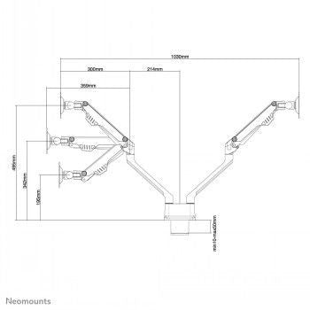 Кронштейн для телевизора NEOMOUNTS BY NEWSTAR  NEWSTAR FLAT SCREEN DESK MOUNT (CLAMP/GROMMET)  10-32" SILVER