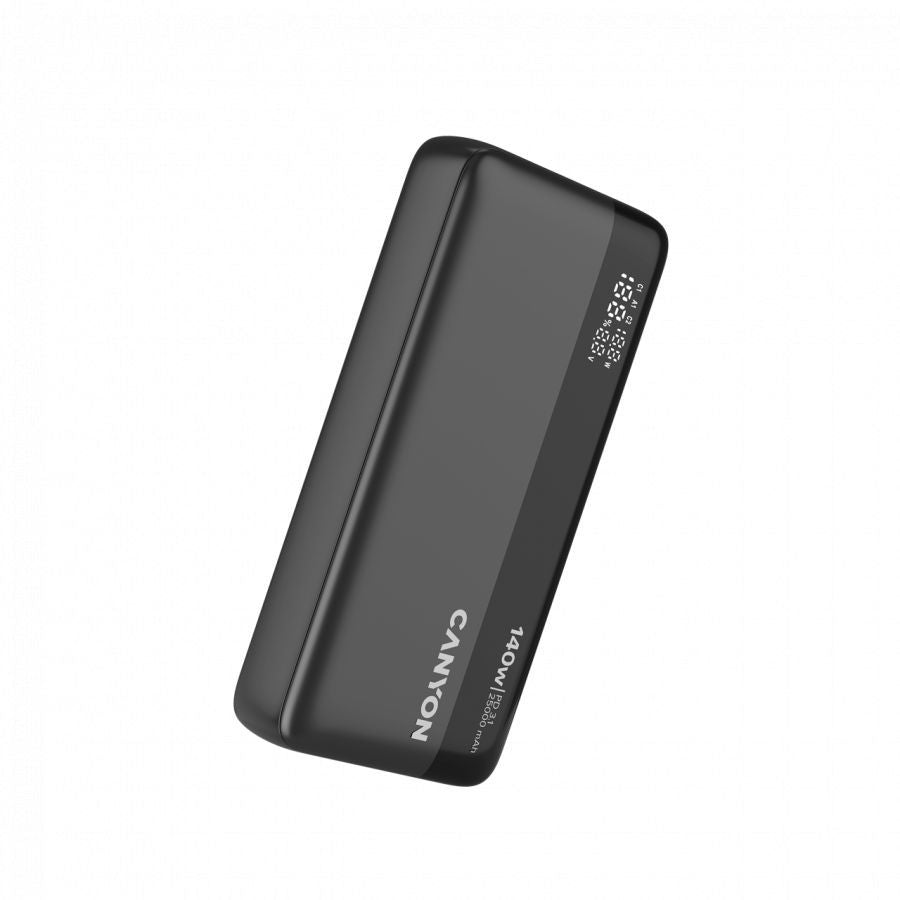 Power bank Canyon  CANYON Power Bank PB-240, 25000mAh PD140W display power bank,Size160.0x82x27 mm Weight 508+-10g, Dark Grey