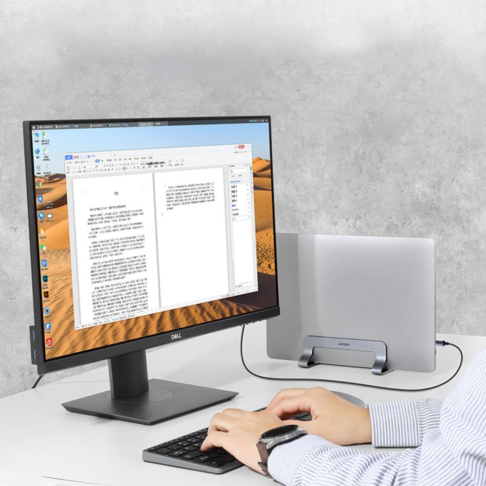 Зарядное устройство Ugreen  Ugreen LP258 Vertical Stand for 2 Devices Aluminum for Laptop Tablet - Silver