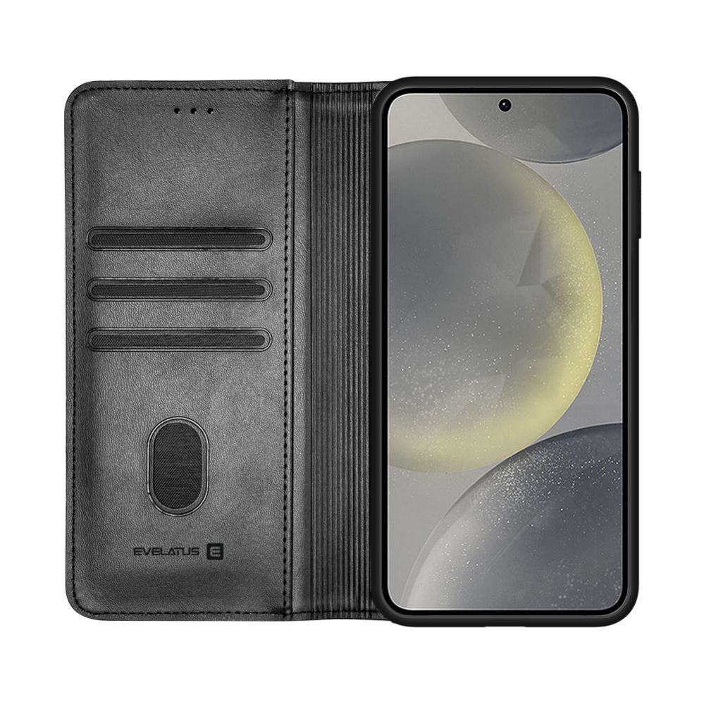 Чехол книжка Evelatus Samsung Galaxy S25 Book Case Folio Black