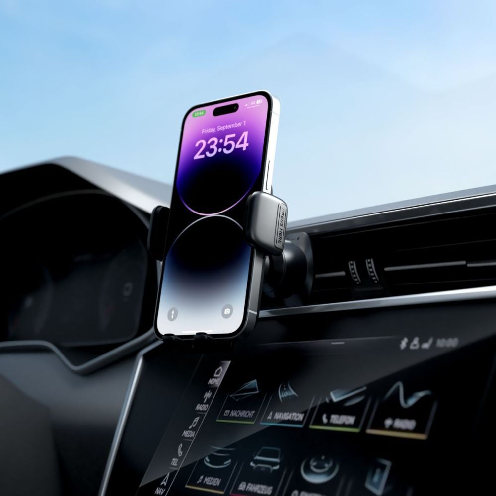 Авто держатель Evelatus  Car air conditioning vent bracket  holder H2+KAC001 Black