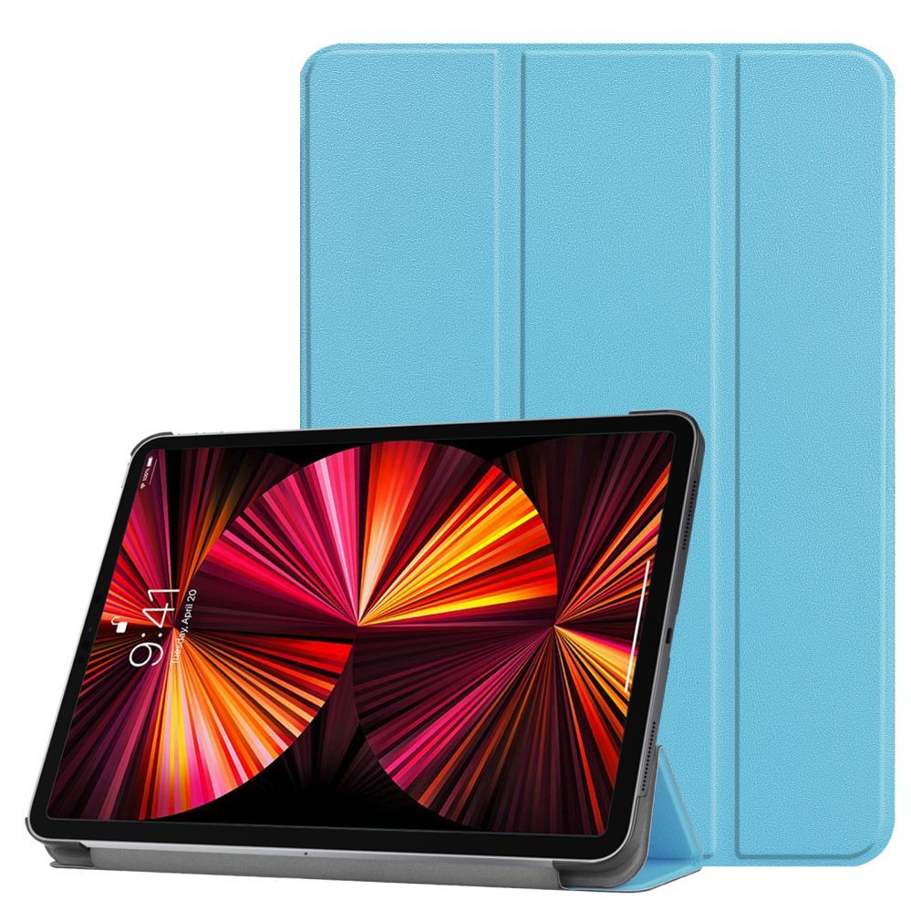 Kaaned iLike  Galaxy Tab S9 FE Plus Tri-Fold Eco-Leather Stand Case Sky Blue