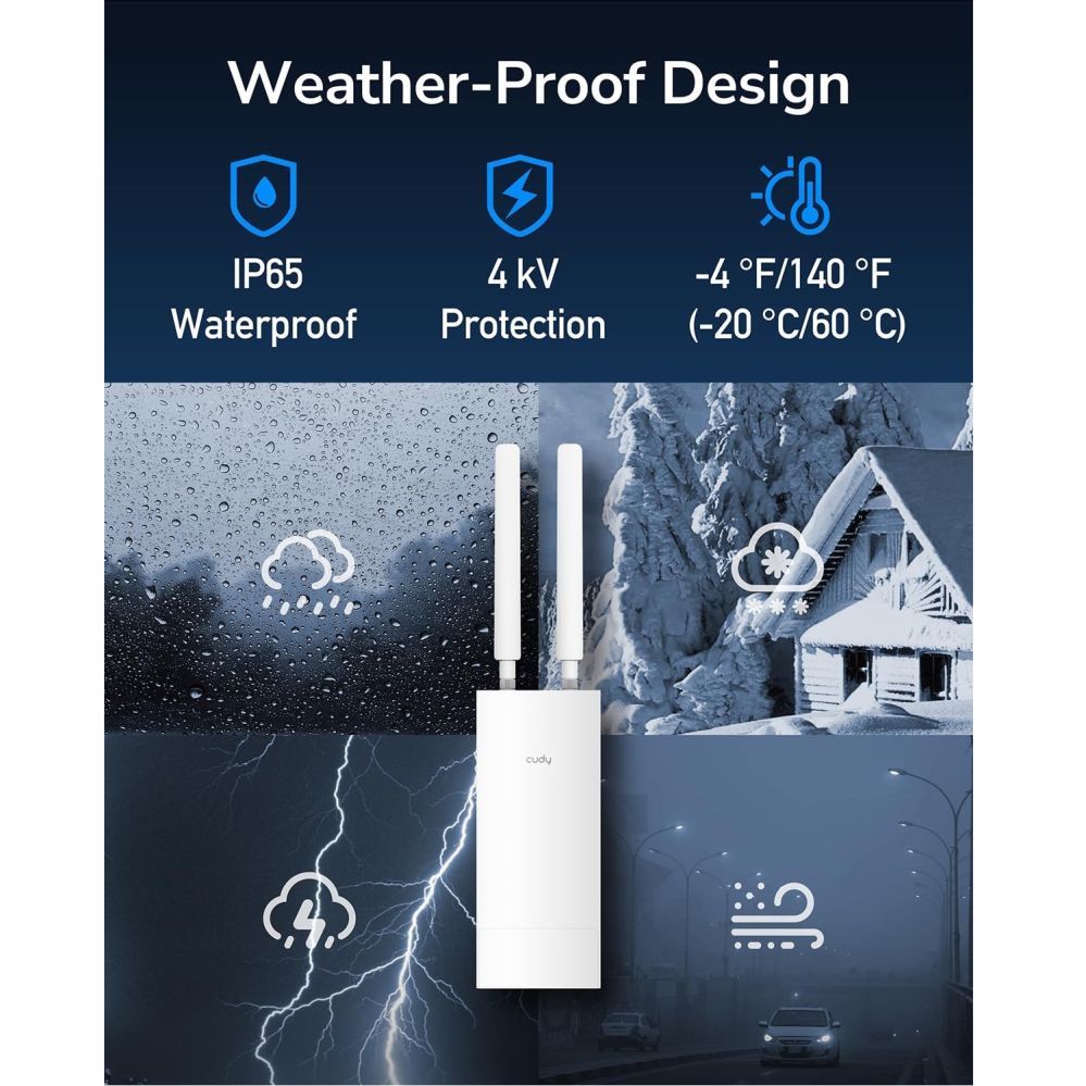 Роутер Cudy  LT700 Outdoor Mesh AC1200 4G LTE Cat6 Gigabit Router IP65 PoE Dual Band VPN Mesh White