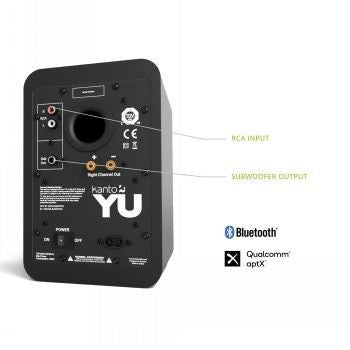 Bluetooth Speaker Accessories KANTO AUDIO  KANTO AUDIO POWERED SPEAKERS WITH BLUETOOTH® AND RCA INPUT - BLACK VINYL (INCL. TYPE C & G POWER CORDS)