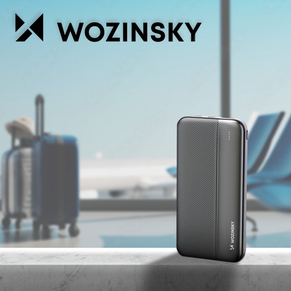 Power bank Wozinsky  Wozinsky powerbank Li-Po 10000mAh 2 x USB black (WPBBK1)