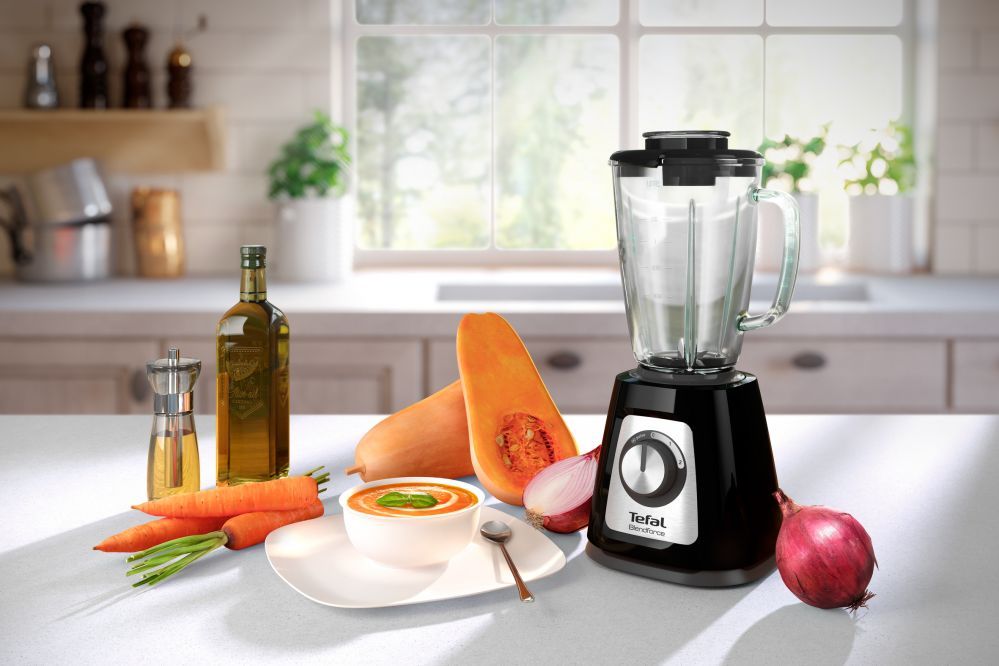 Mixers and blenders TEFAL  Blender BL438831 BlendForce Tabletop, 800 W, Jar material Glass, Jar capacity 1.25 L, Ice crushing, Black