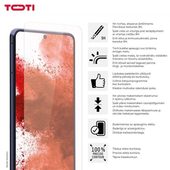 Protective glass Toti  TEMPERED glass 2D screen protector for Samsung Galaxy A05s, Transparent