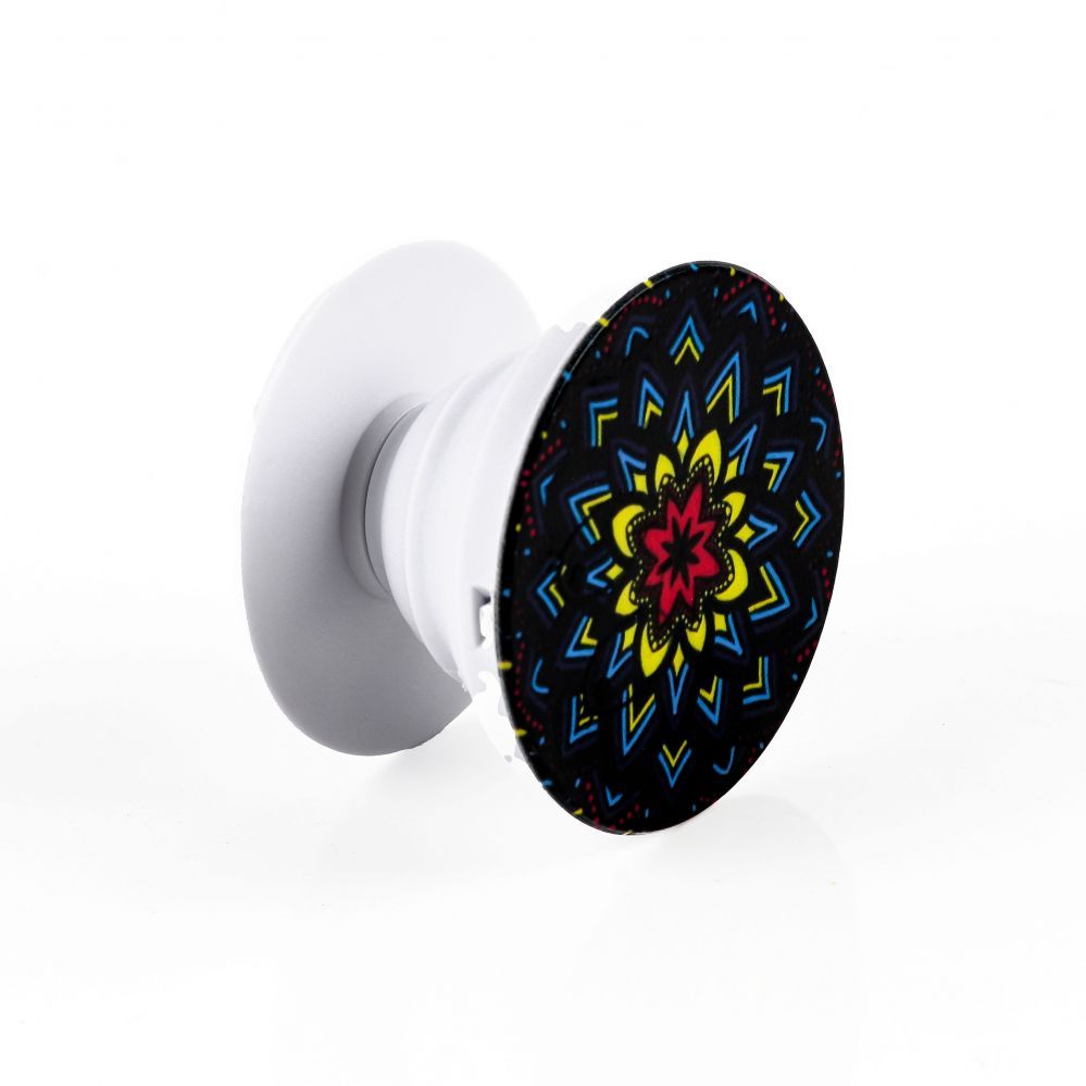 Universaalne telefonihoidja (Popsocket) iLike  Universal Pop Holder Hypnotic Black Yellow