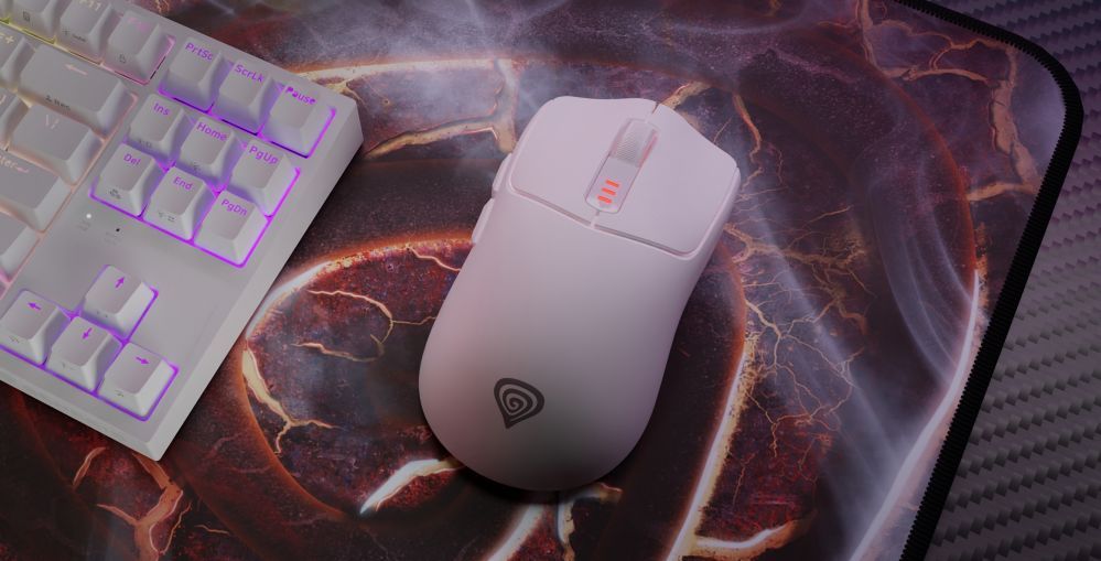 Arvutihiir Genesis  Zircon 500 | Wireless/Wired | Gaming Mouse | 2.4 GHz, Bluetooth, USB | White
