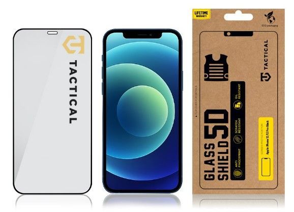 Kaitseklaasid Tactical Apple iPhone 12 /12 Pro Glass 2.5D Full Glue Black