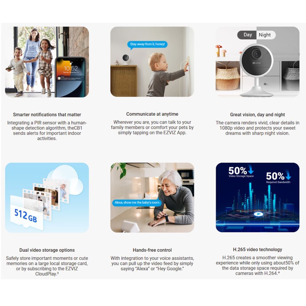 Video camera EZVIZ  CB1 1080p IP Wi-Fi CS-CB1-R100-1K2WF