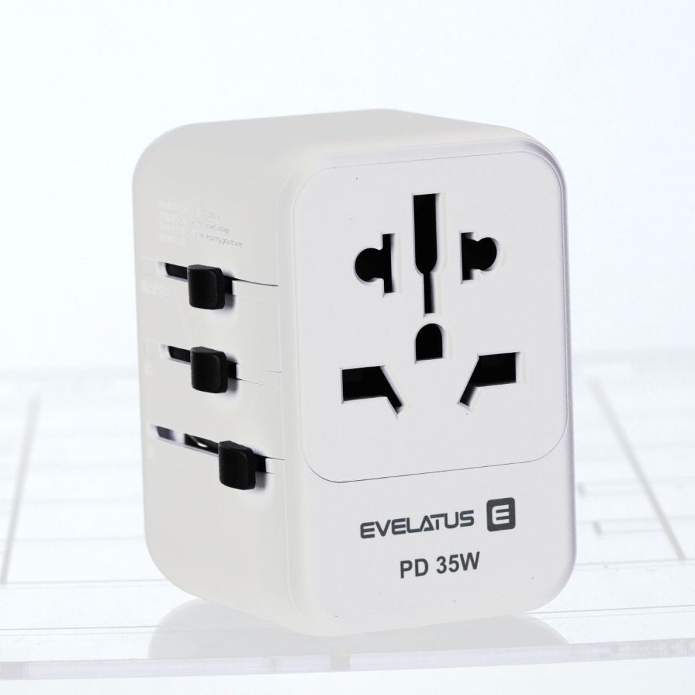 Adaptrid Evelatus  35W World Travel Adapter 1PD & 2 Type-C & 2 USB Charger  09051 White