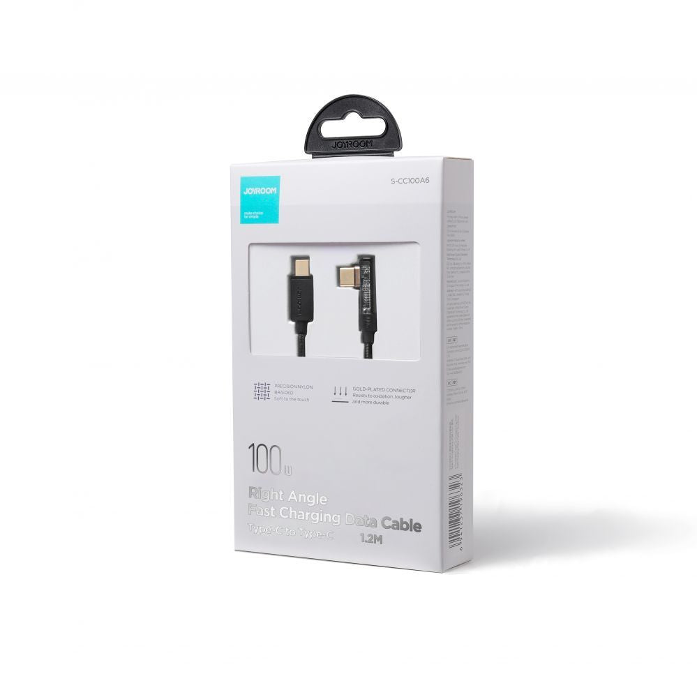 Cable Joyroom  Joyroom Gaming Cable S-CC100A6 USB-C (angled) / USB-C (straight) 100W 1.2m - black