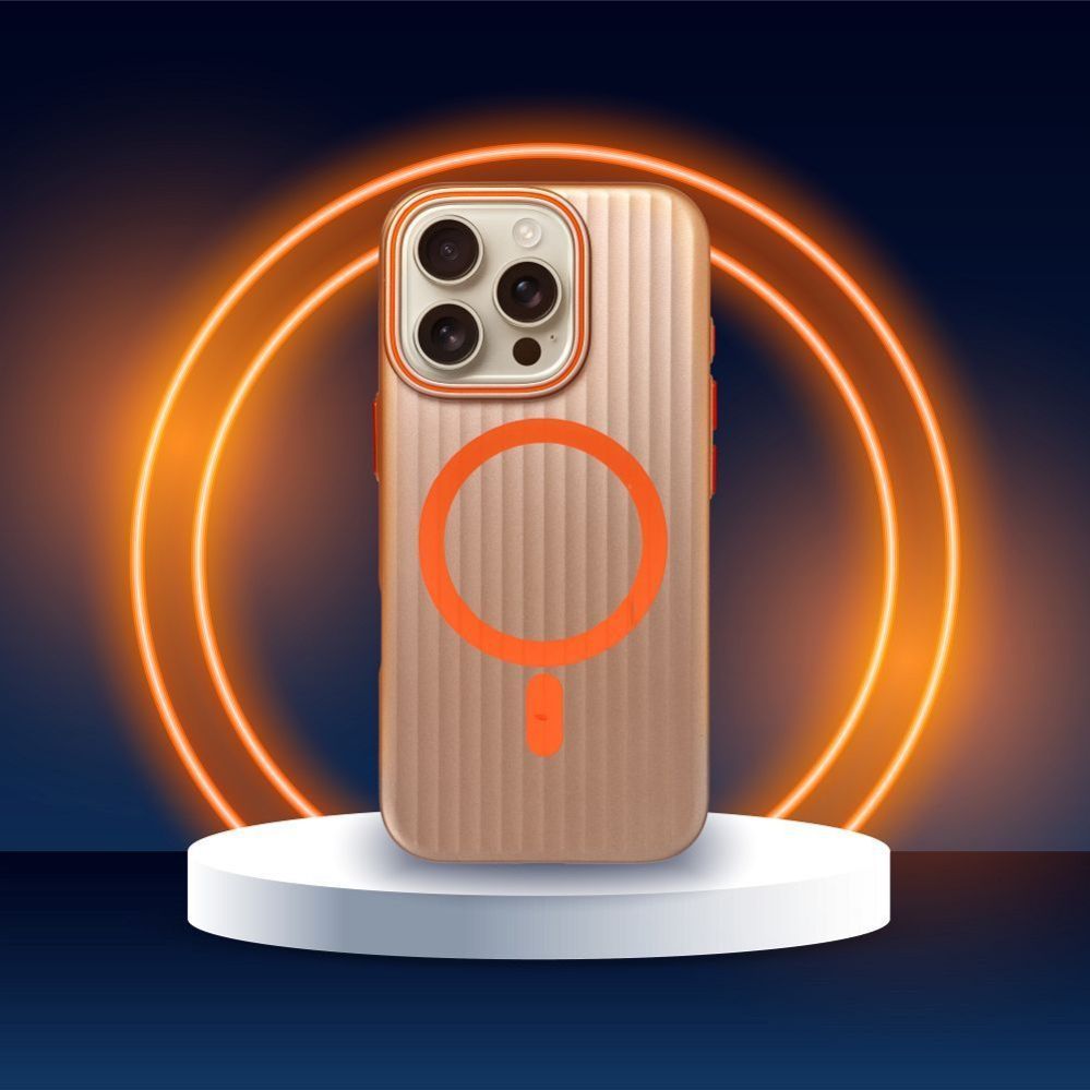 Tagakaaned OEM - Case for iPhone 15 PRO MAX Simply compatible with MagSafe titanium desert