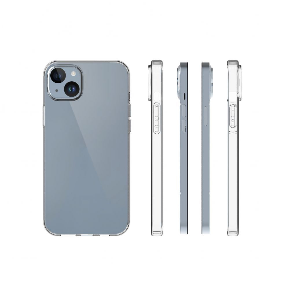 Tagakaaned Evelatus Apple iPhone 15 Plus Clear Silicone Case 1.5mm TPU Transparent