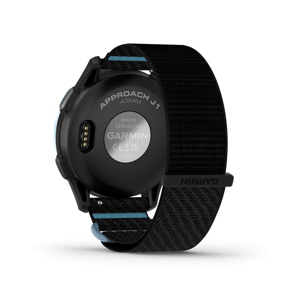 Smart watches Garmin  Approach J1
Cloud blue aluminium bezel with black/azure ComfortFit fabric band
