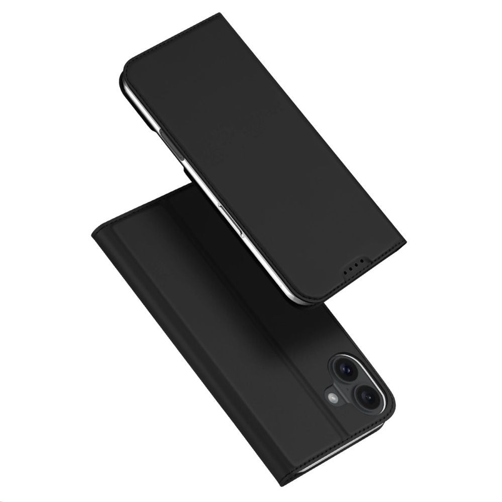Back panel cover Dux Ducis Dux Ducis Skin Pro iPhone 16 Pro Case with Flip and Card Slot, Black