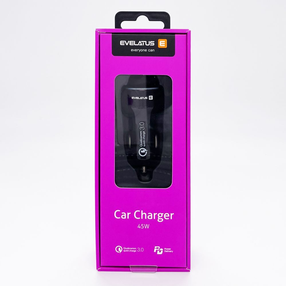 Car charger Evelatus - Evelatus Quick Car Charger QCC03 Black
