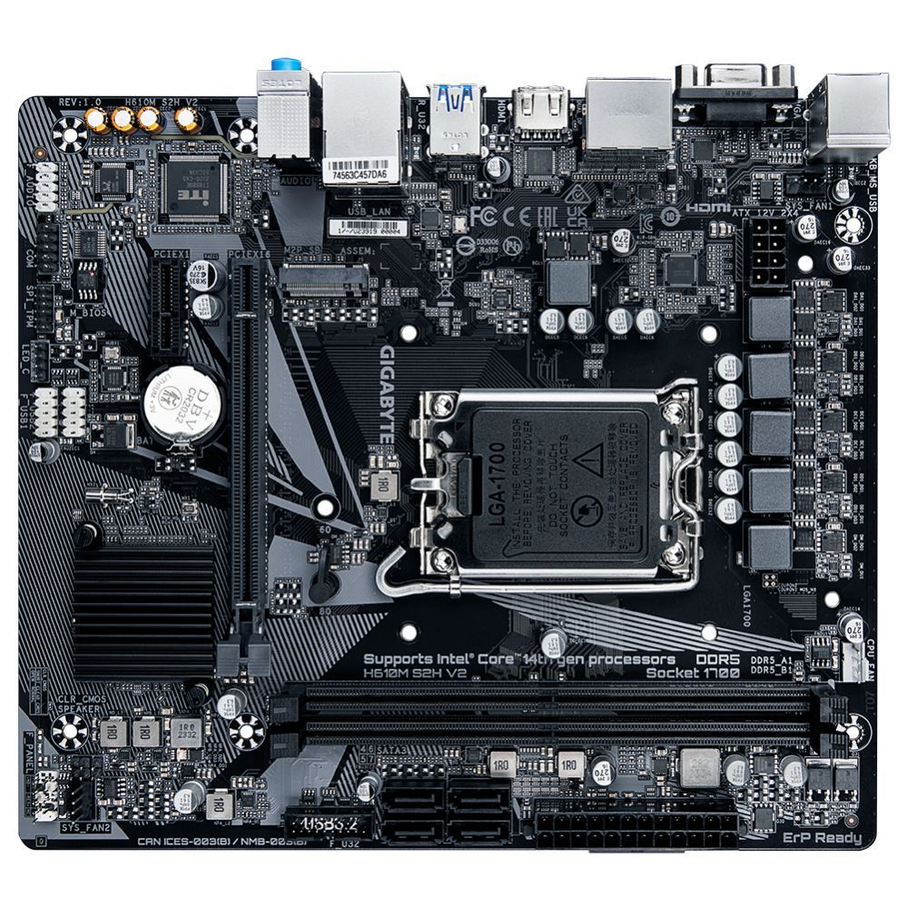 Intel protsessori emaplaat Gigabyte  H610M S2H V2 1.0 DDR5