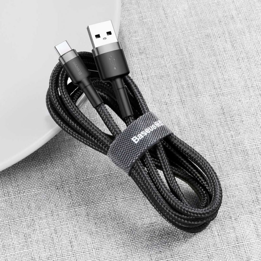 Kaabel Baseus  Baseus Cafule USB-A / USB-C QC 3.0 3A cable 0.5 m - black-gray