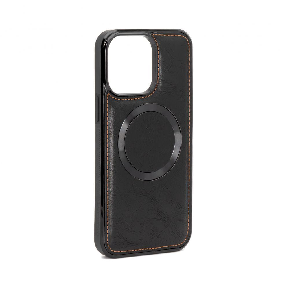 Back panel cover Evelatus Apple iPhone 15 Pro Max Multifunctional Wallet wristband leather case Black