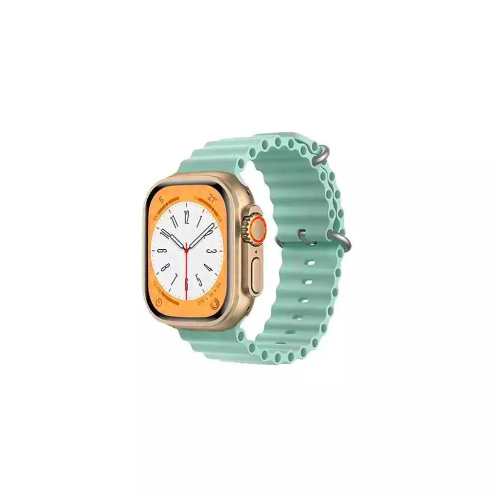 Rihm iWear  S1 Grooved Soft Silicone 20mm strap for Apple Watch 49mm / 45mm / 44mm / 42mm Light Green