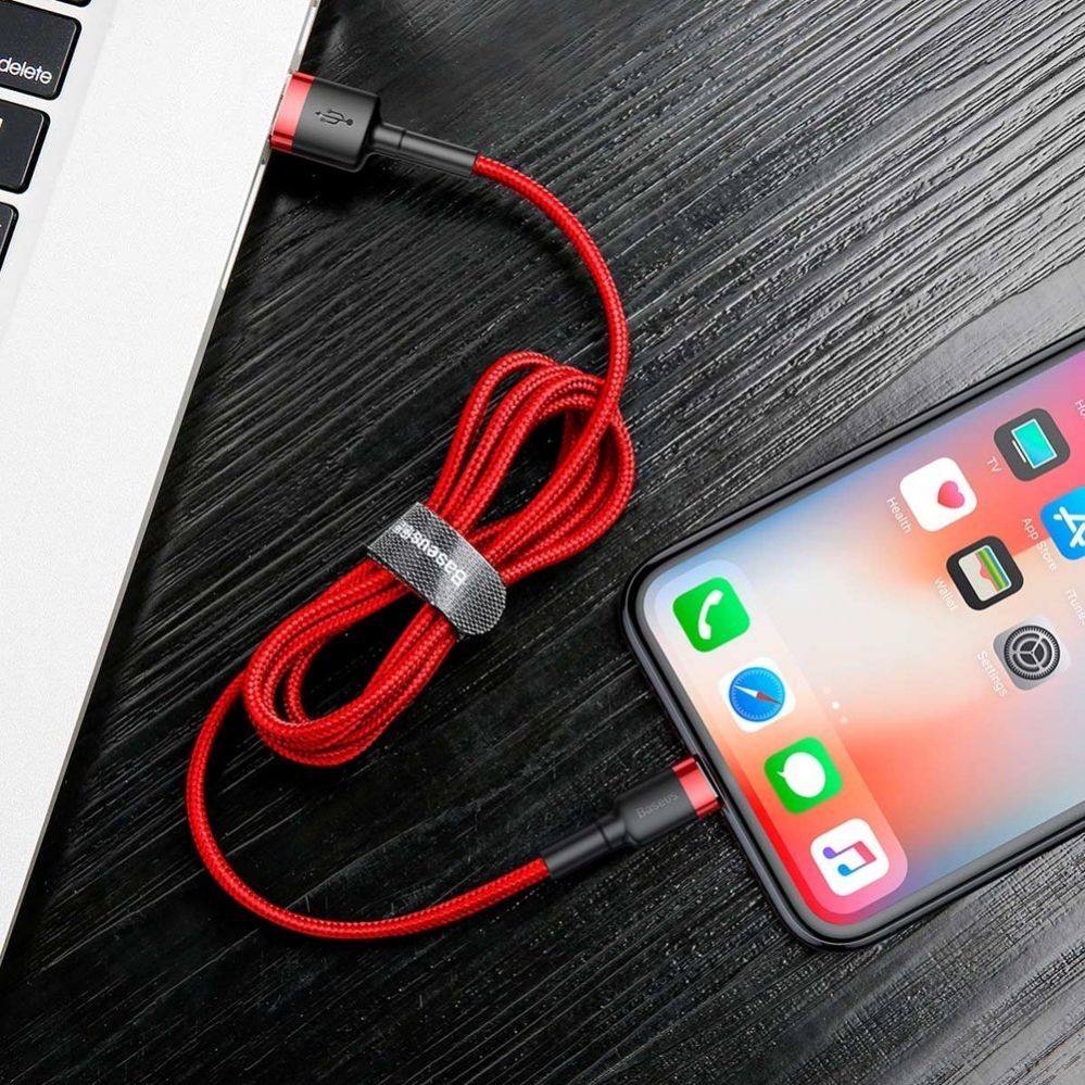 Кабель Baseus  Baseus Cafule USB-A / Lightning 2.4A QC 3.0 cable 0.5 m - red