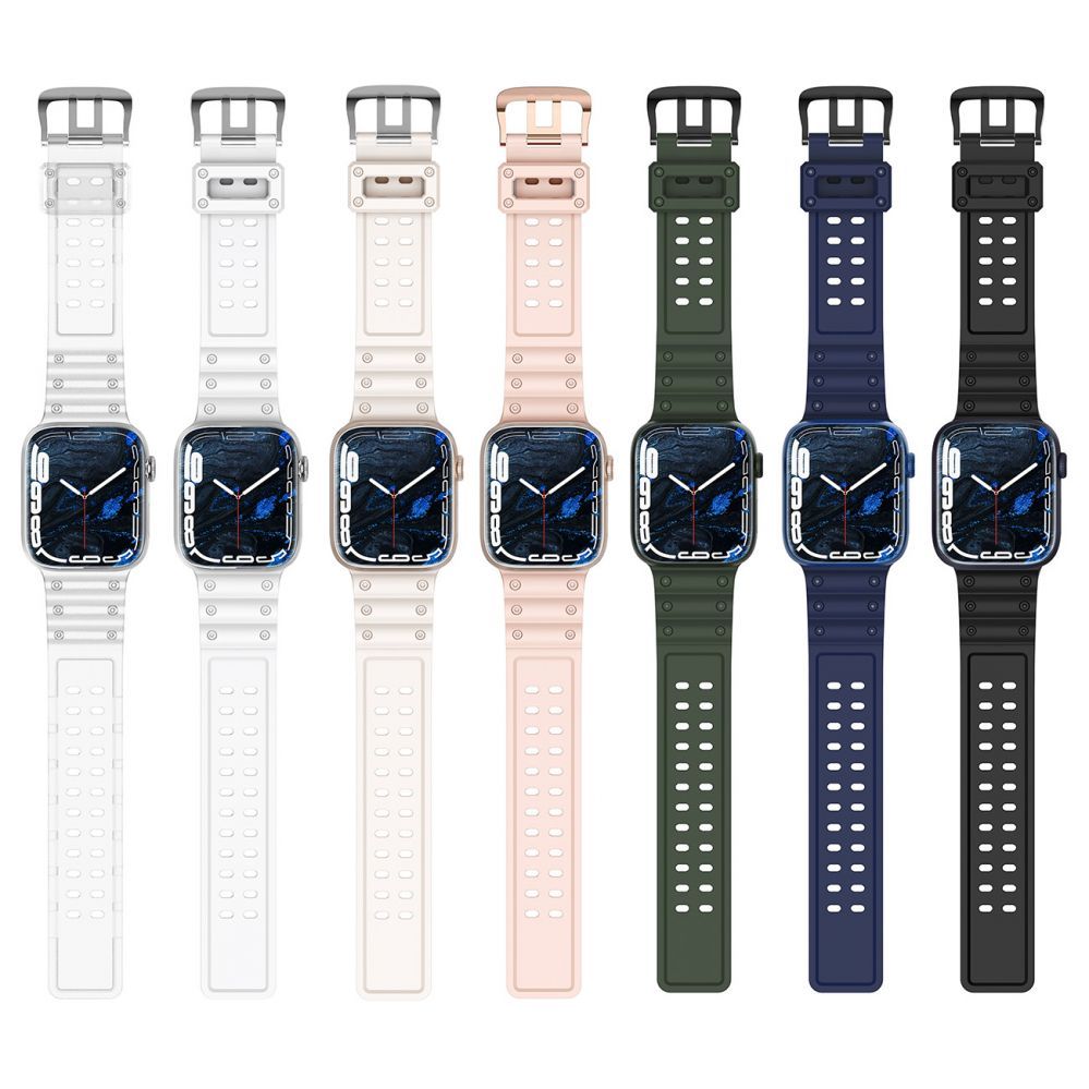 Back panel cover Hurtel - Strap Triple Protection for Apple Watch 42 / 44 / 45 / 49 mm band bracelet - transparent
