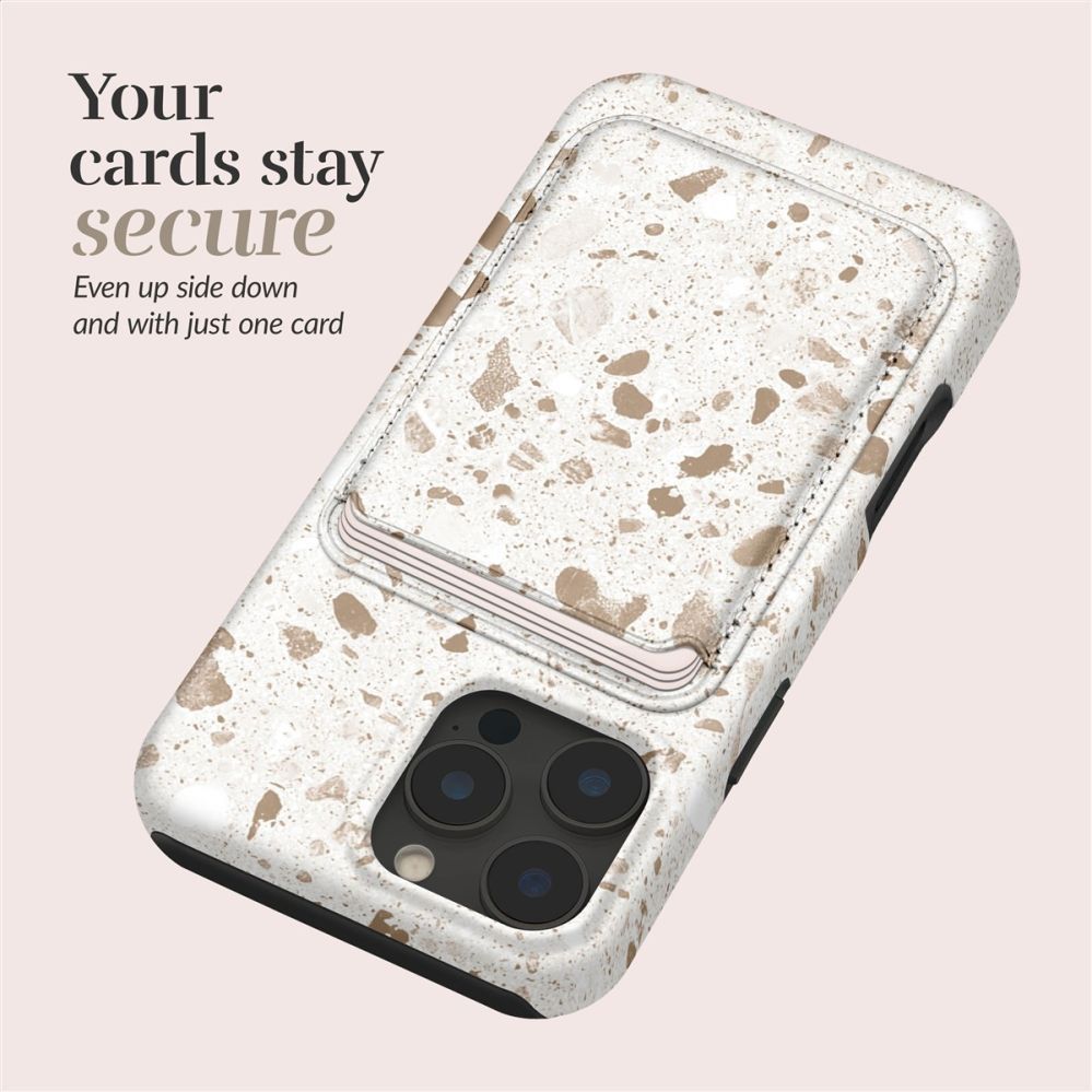 Back panel cover Mio MIO Soft Terrazzo Magsafe Case Compatible Card Holder