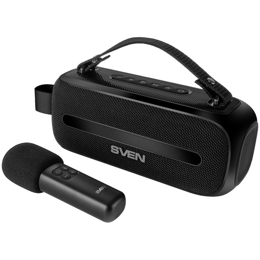 Bluetooth speakers Sven  Speaker SVEN PS-255, black (12W, Bluetooth, FM, USB, karaoke mic, 3600mAh)