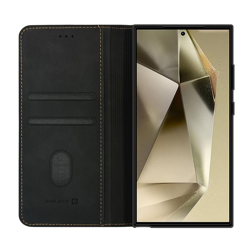 Kaaned - kaaned Evelatus Samsung Galaxy S24 Ultra Book Case Folio Black