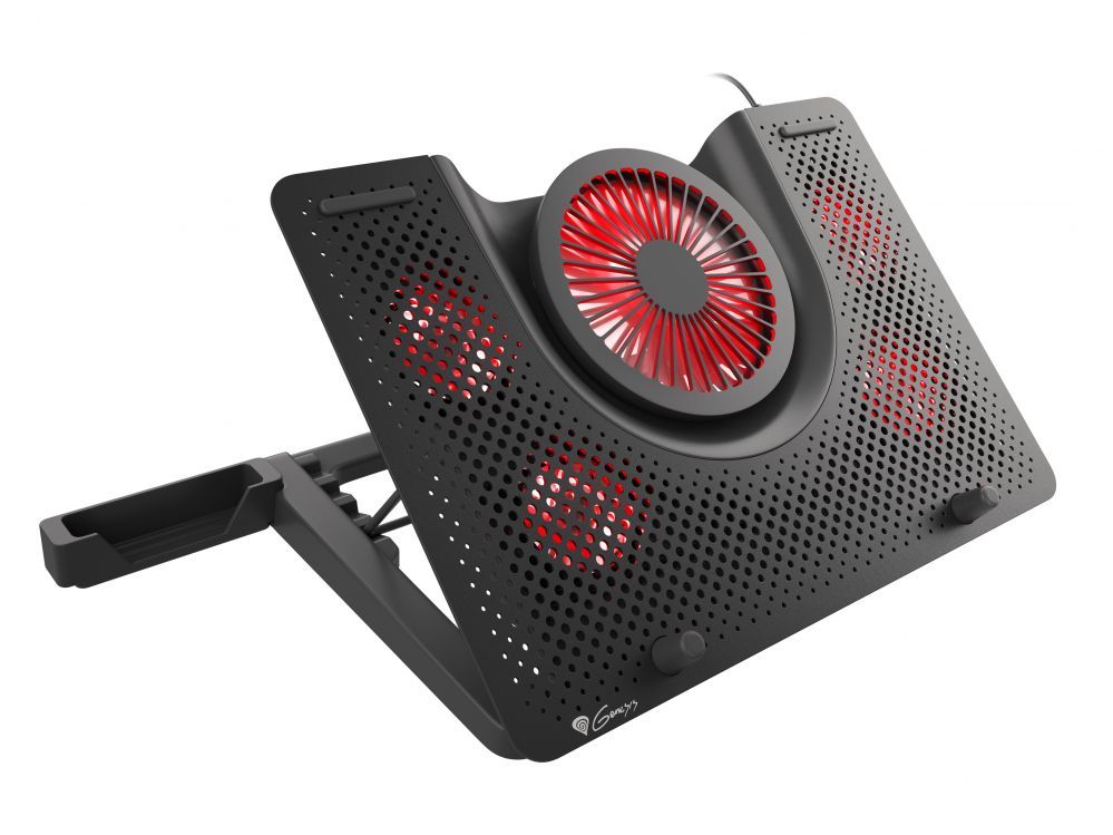 Jahutid Genesis  Laptop cooling pad, OXID 550 15.6-17.3 5 FANS, LED LIGHT, 1 USB