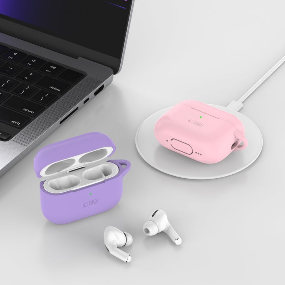 Korpus kõrvaklappidele Tech-Protect Apple AirPods Pro 1 / 2 Silicone Hook Case Blue