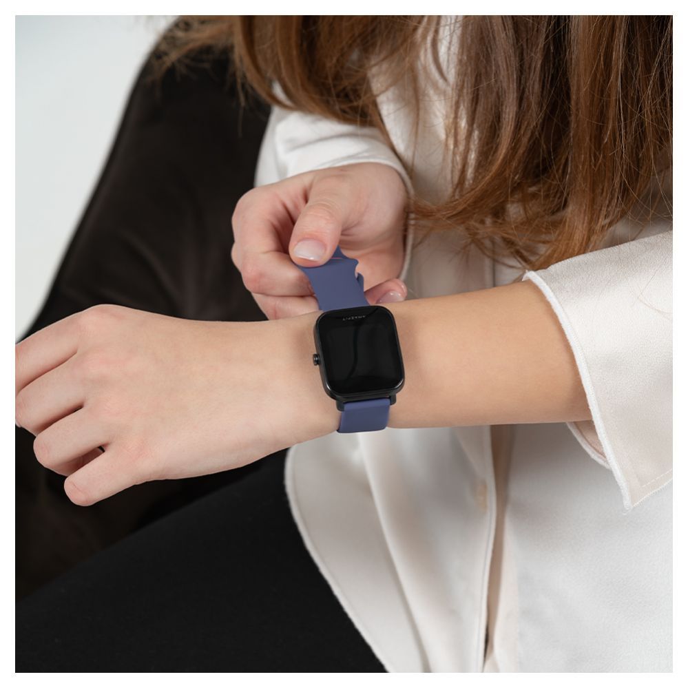 Strap Evelatus  Evelatus Watch 20mm Silicone Loop Watch Straps (130mm M/L) Blue