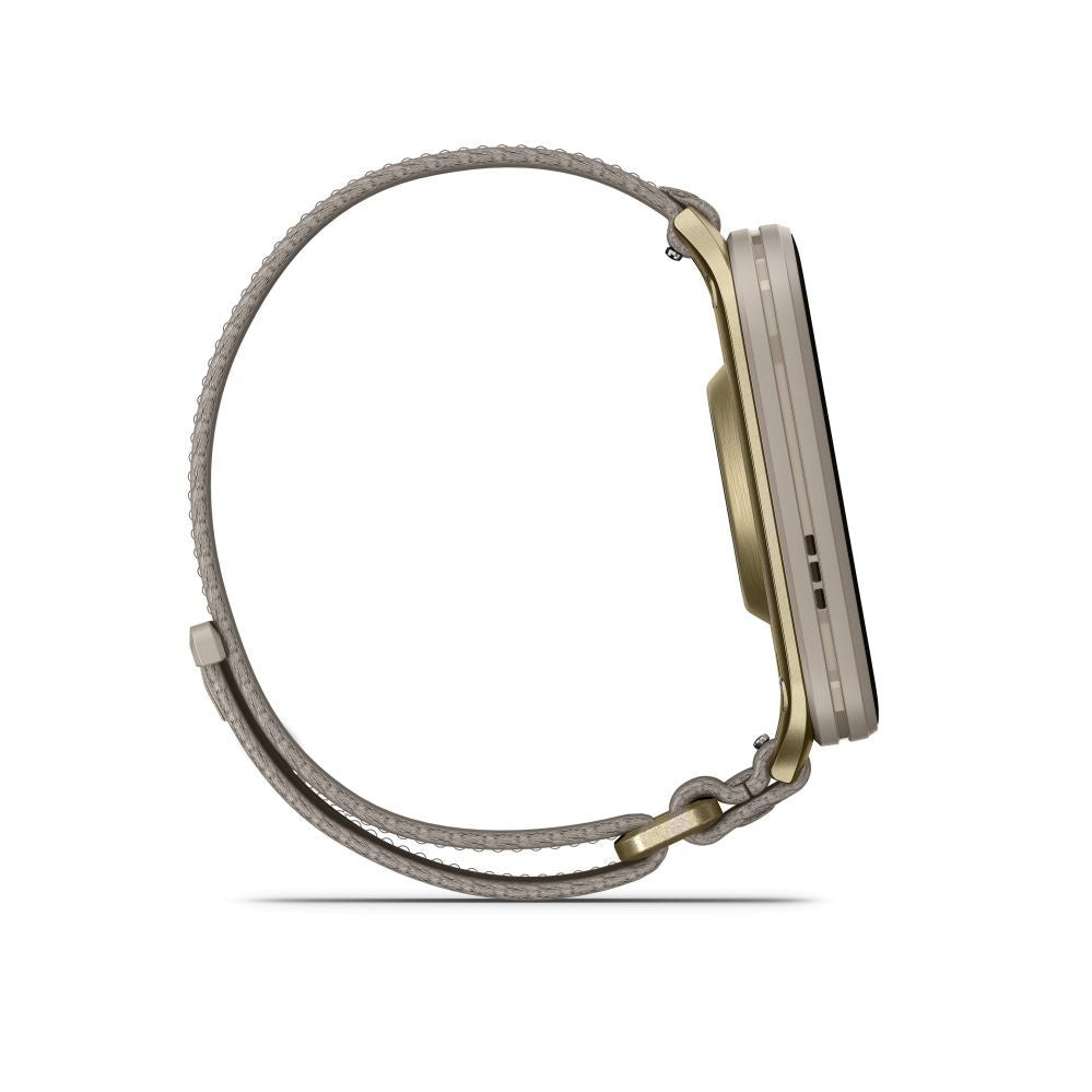 Умные часы Garmin  Venu X1 Soft Gold with Titanium Caseback and French Grey Nylon Band
