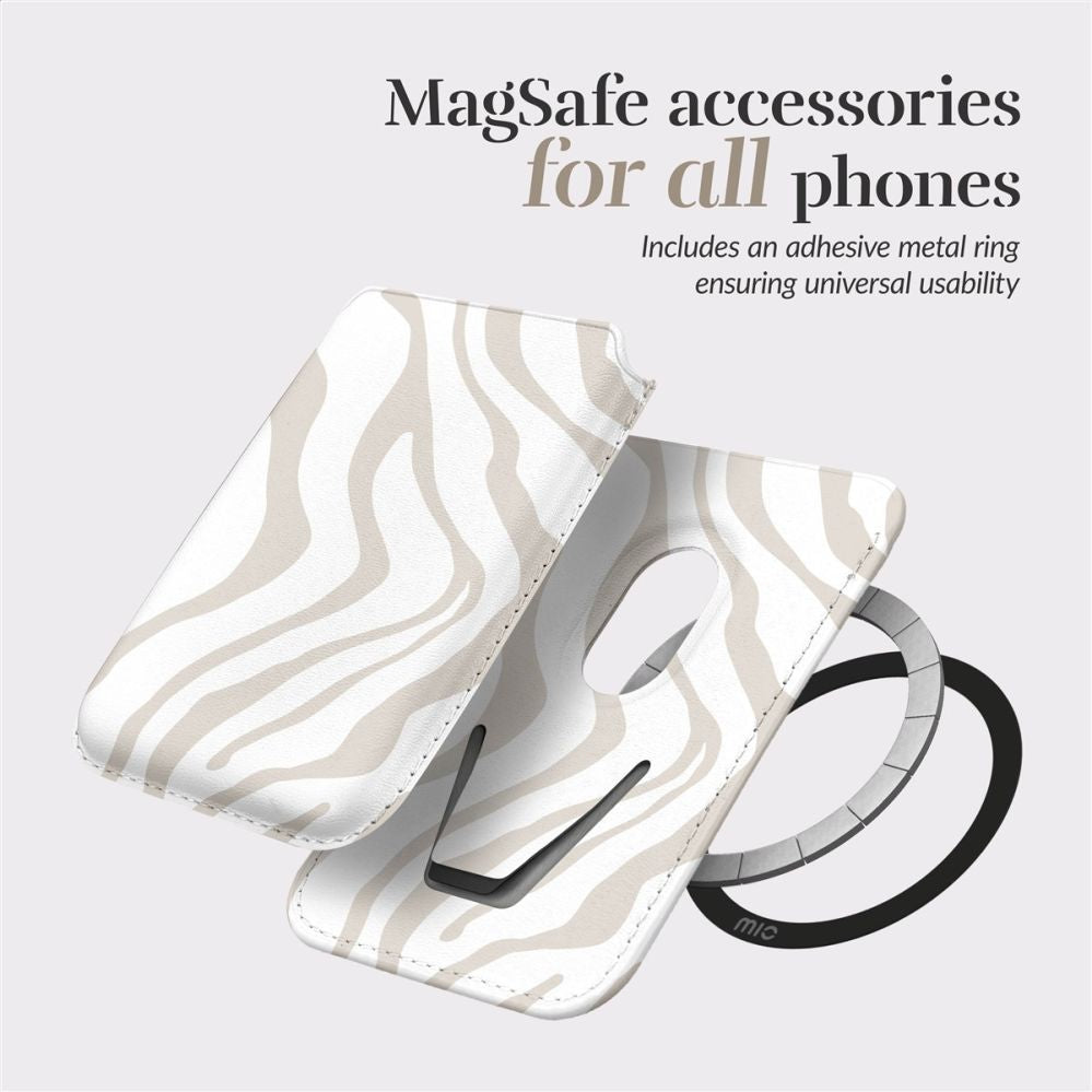 Tagakaaned Mio  MIO Sandy Zebra Magsafe Case Compatible Card Holder