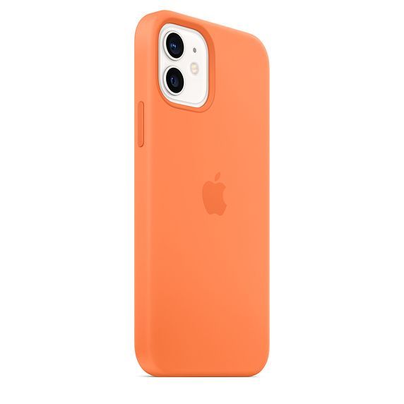 Back panel cover Apple  Silicone Case with MagSafe for  iPhone 12 mini Kumquat